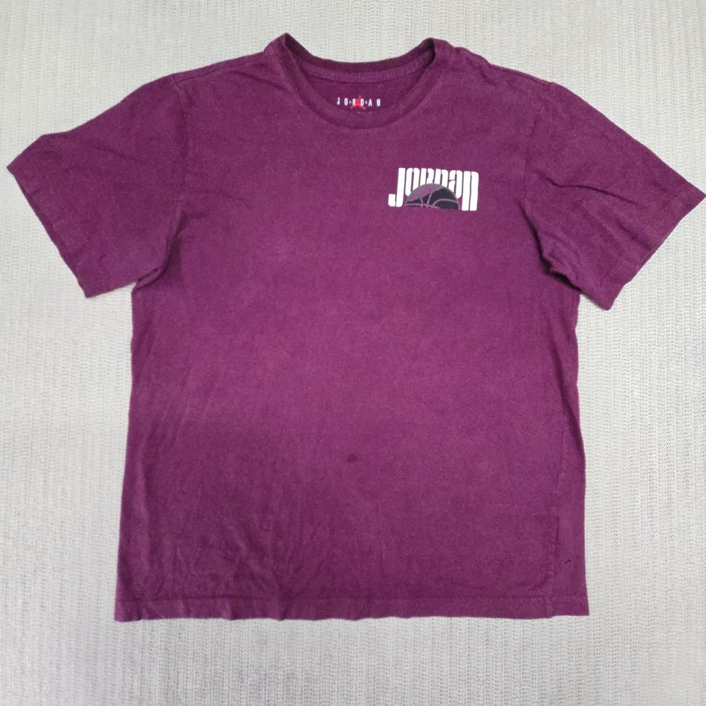 Jordan Shirt Mens Medium Red Burgundy Tee Air Basketball Nike Sportswear